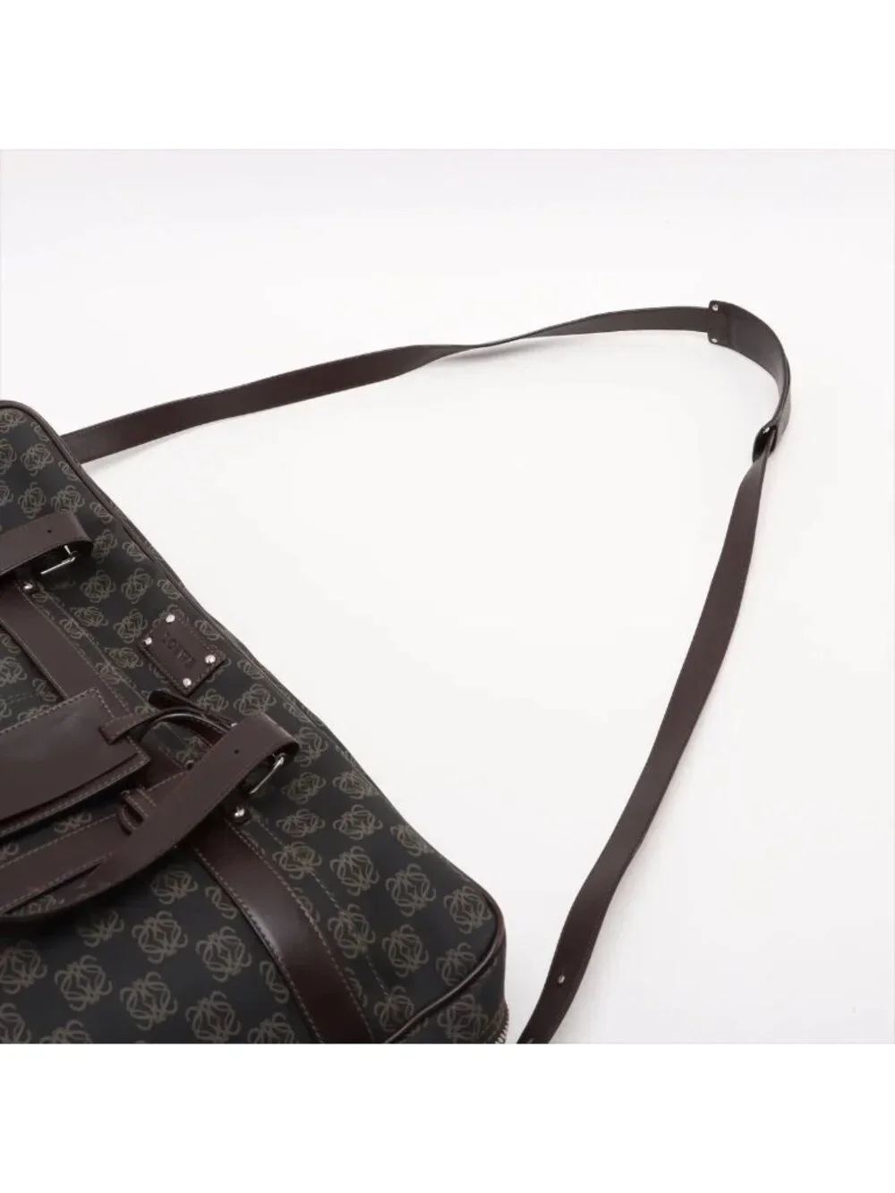 Loewe Repeat Anagram Leather 2-Way Boston Bag Crossbody